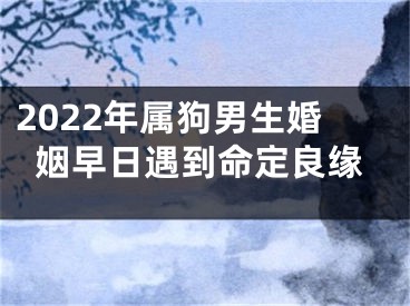 2022年属狗男生婚姻早日遇到命定良缘