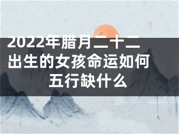 2022年腊月二十二出生的女孩命运如何 五行缺什么