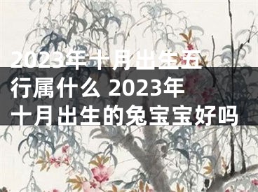 2023年十月出生五行属什么 2023年十月出生的兔宝宝好吗