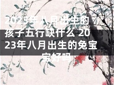 2023年八月出生的孩子五行缺什么 2023年八月出生的兔宝宝好吗