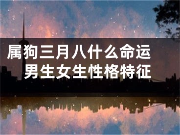 属狗三月八什么命运 男生女生性格特征