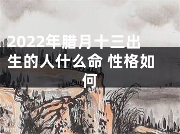 2022年腊月十三出生的人什么命 性格如何