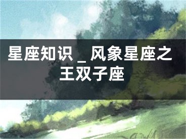 星座知识＿风象星座之王双子座