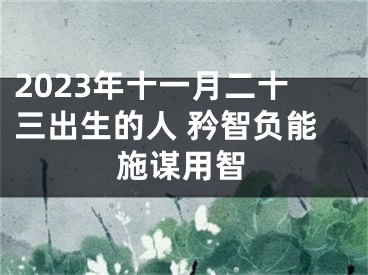2023年十一月二十三出生的人 矜智负能施谋用智
