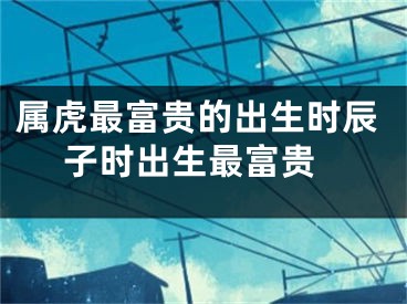 属虎最富贵的出生时辰 子时出生最富贵