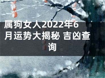 属狗女人2022年6月运势大揭秘 吉凶查询
