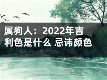 属狗人：2022年吉利色是什么 忌讳颜色