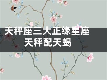 天秤座三大正缘星座 天秤配天蝎 