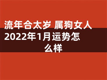 流年合太岁 属狗女人2022年1月运势怎么样