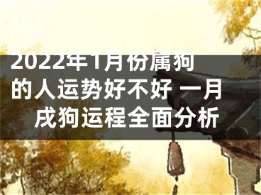 2022年1月份属狗的人运势好不好 一月戌狗运程全面分析