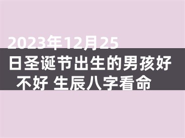 2023年12月25日圣诞节出生的男孩好不好 生辰八字看命