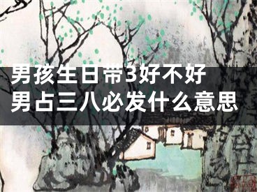 男孩生日带3好不好 男占三八必发什么意思