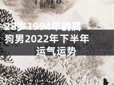 28岁1994年的属狗男2022年下半年运气运势