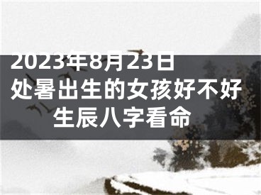 2023年8月23日处暑出生的女孩好不好 生辰八字看命