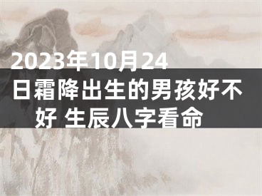 2023年10月24日霜降出生的男孩好不好 生辰八字看命
