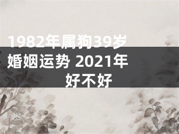 1982年属狗39岁婚姻运势 2021年好不好