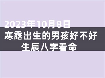 2023年10月8日寒露出生的男孩好不好 生辰八字看命