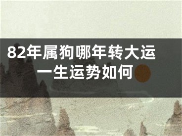 82年属狗哪年转大运 一生运势如何