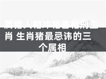 属猪人相冲相害相刑生肖 生肖猪最忌讳的三个属相