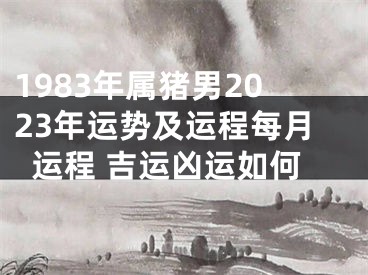 1983年属猪男2023年运势及运程每月运程 吉运凶运如何
