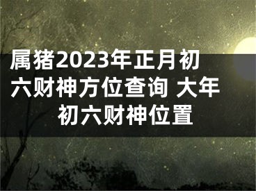 属猪2023年正月初六财神方位查询 大年初六财神位置