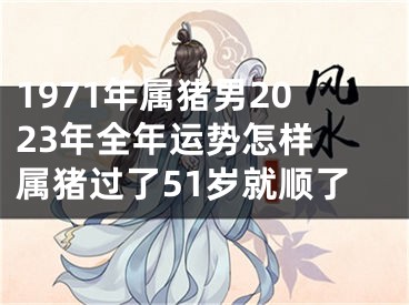 1971年属猪男2023年全年运势怎样 属猪过了51岁就顺了
