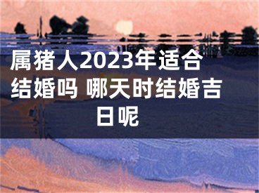 属猪人2023年适合结婚吗 哪天时结婚吉日呢 