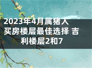 2023年4月属猪人买房楼层最佳选择 吉利楼层2和7