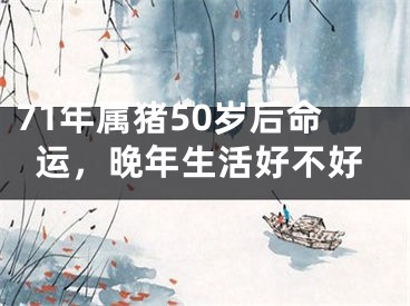 71年属猪50岁后命运，晚年生活好不好