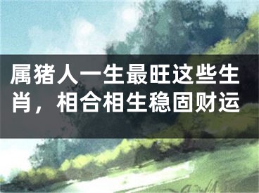 属猪人一生最旺这些生肖，相合相生稳固财运