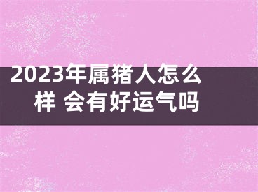 2023年属猪人怎么样 会有好运气吗