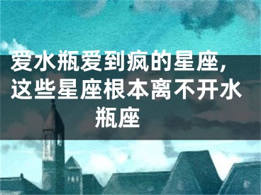 爱水瓶爱到疯的星座,这些星座根本离不开水瓶座 