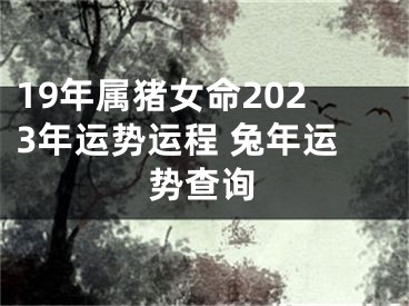 19年属猪女命2023年运势运程 兔年运势查询