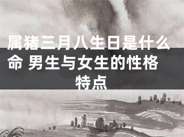属猪三月八生日是什么命 男生与女生的性格特点