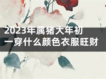 2023年属猪大年初一穿什么颜色衣服旺财