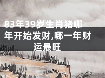 83年39岁生肖猪哪年开始发财,哪一年财运最旺 