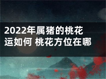 2022年属猪的桃花运如何 桃花方位在哪