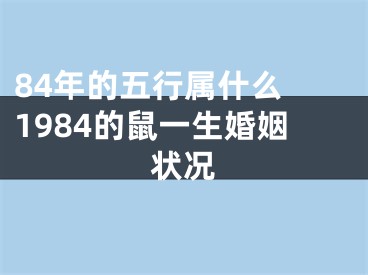 84年的五行属什么 1984的鼠一生婚姻状况
