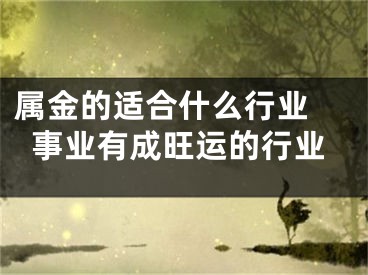 属金的适合什么行业 事业有成旺运的行业