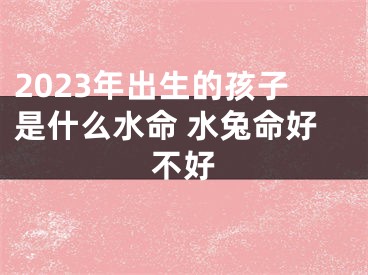 2023年出生的孩子是什么水命 水兔命好不好
