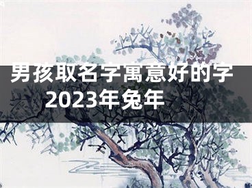 男孩取名字寓意好的字2023年兔年