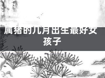 属猪的几月出生最好女孩子