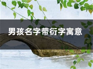 男孩名字带衍字寓意