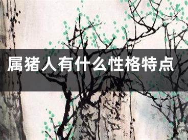 属猪人有什么性格特点