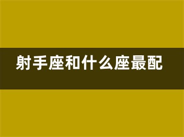 射手座和什么座最配