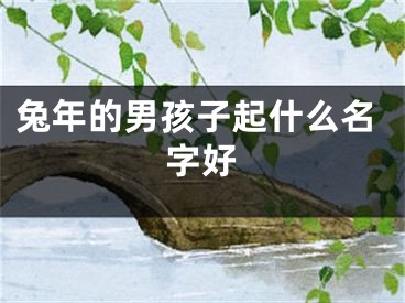 兔年的男孩子起什么名字好