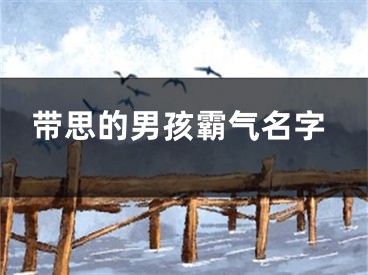 带思的男孩霸气名字