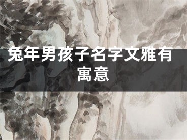 兔年男孩子名字文雅有寓意