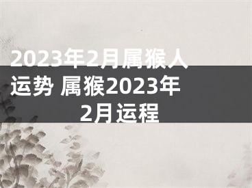 2023年2月属猴人运势 属猴2023年2月运程
