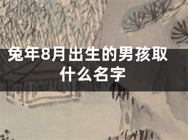兔年8月出生的男孩取什么名字